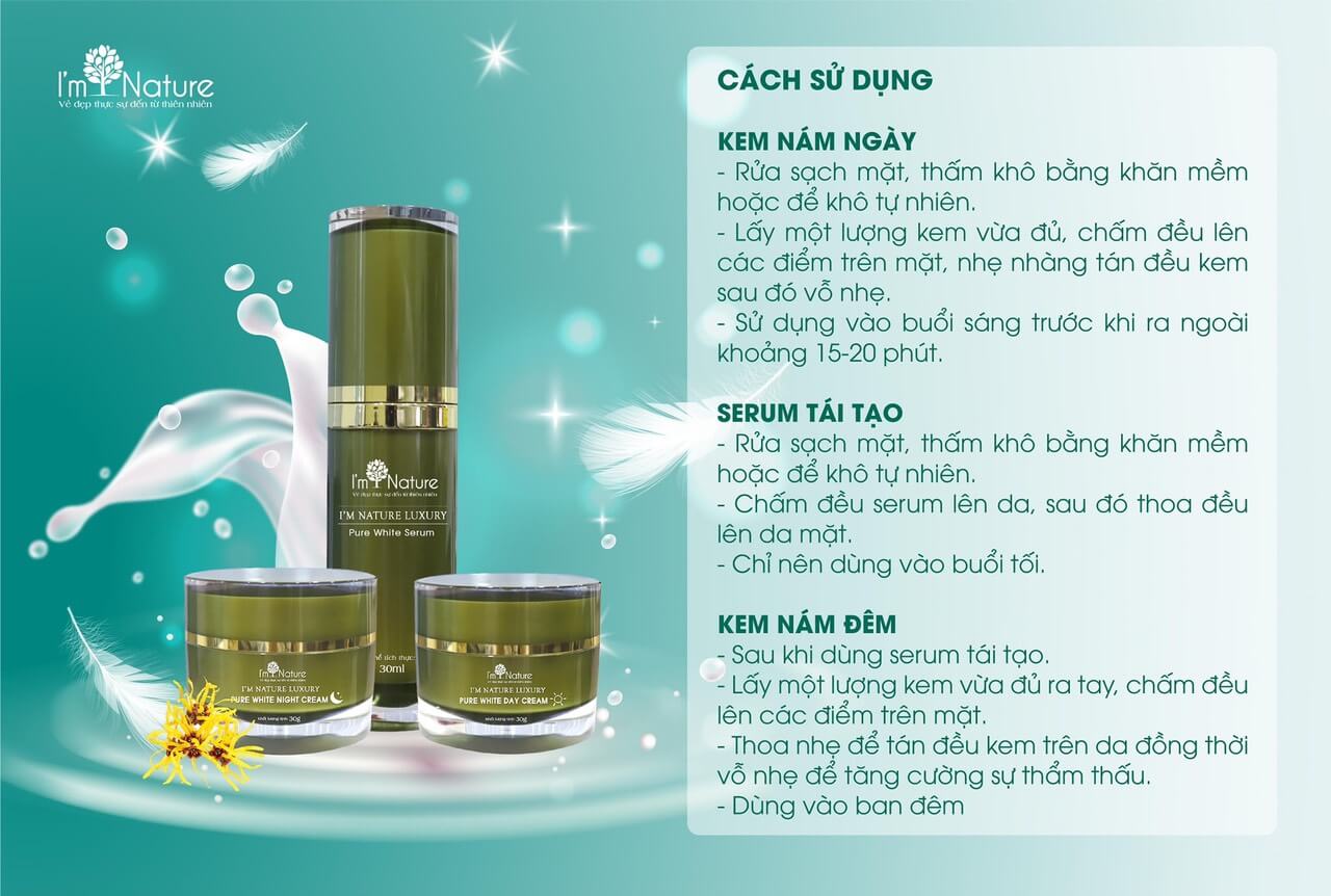 Hướng dẫn sử dụng Bộ kem nám I'm Nature để đạt hiệu quả tốt nhất
