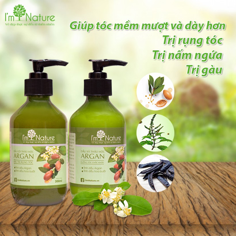 Thành phần chính của Dầu xả tóc thảo mộc Argan I'm Natur